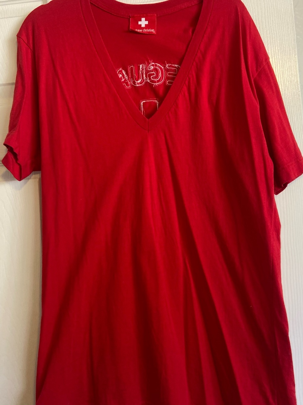 Andrew Christian RARE Lifeguatd Red V-Neck